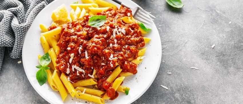 Koolhydraatarme pasta bolognese